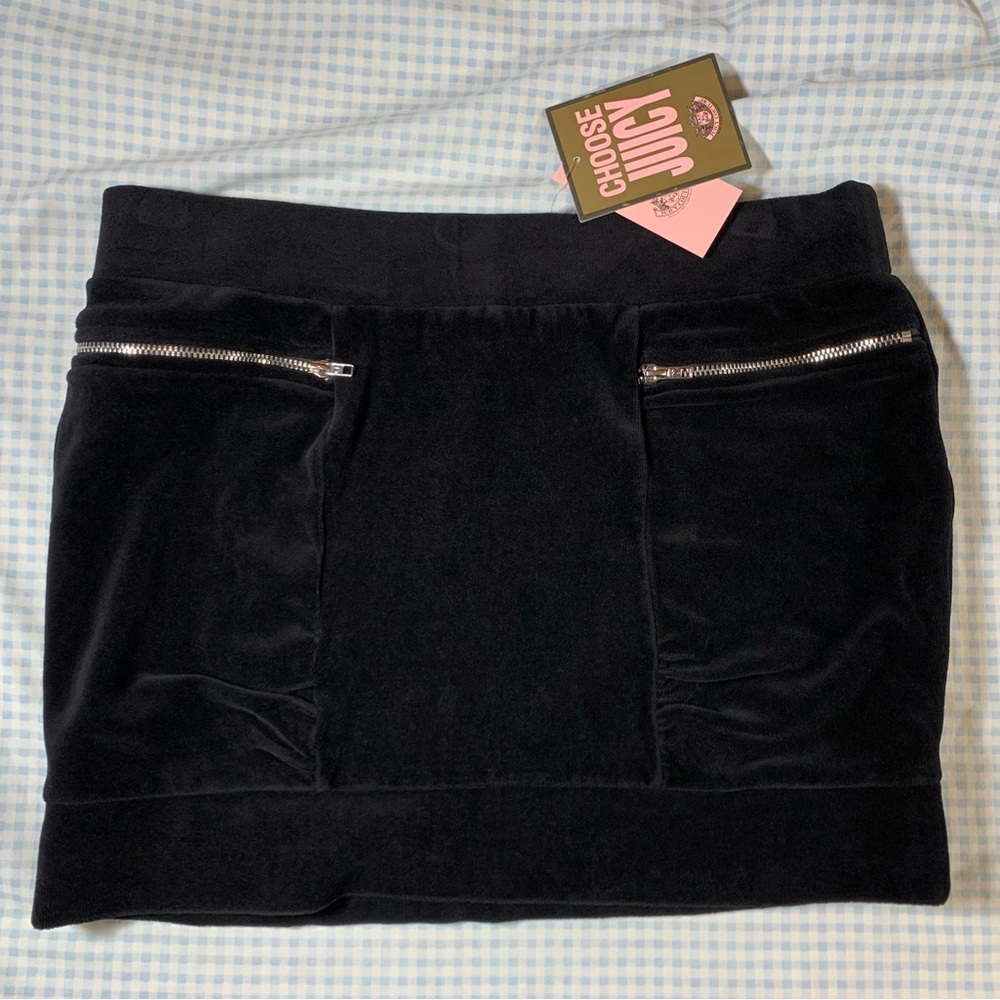 Juicy Couture black terry skirt, medium.
